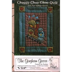 Vintage 1979 Chuggy Choo-Choo Quilt Applique Pattern Gingham Goose GGP 009 Train